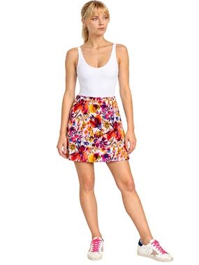 Rip Skirt Hawaii Beach Wrap Skirt Pockets All Over Posie Pink Watercolour Print